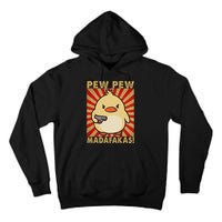Pew Madafakas Pew Funny Meme Duck Goose Retro With Gun Tall Hoodie