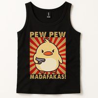 Pew Madafakas Pew Funny Meme Duck Goose Retro With Gun Tank Top