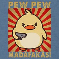 Pew Madafakas Pew Funny Meme Duck Goose Retro With Gun Garment-Dyed Sweatshirt