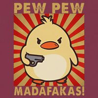 Pew Madafakas Pew Funny Meme Duck Goose Retro With Gun 16oz Travel Tumbler