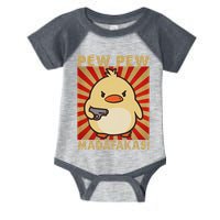 Pew Madafakas Pew Funny Meme Duck Goose Retro With Gun Infant Baby Jersey Bodysuit