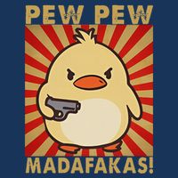 Pew Madafakas Pew Funny Meme Duck Goose Retro With Gun Infant Baby Jersey Bodysuit