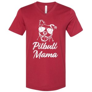 Pitbull Mom V-Neck T-Shirt