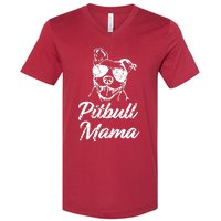 Pitbull Mom V-Neck T-Shirt