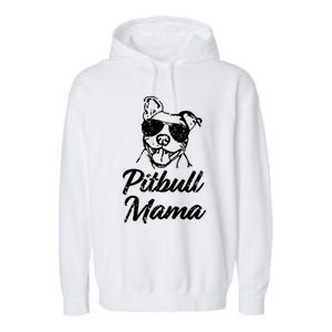 Pitbull Mom Garment-Dyed Fleece Hoodie