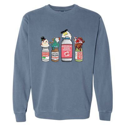 Peppermint Mocha Propofol  Cute Christmas Nurse Garment-Dyed Sweatshirt