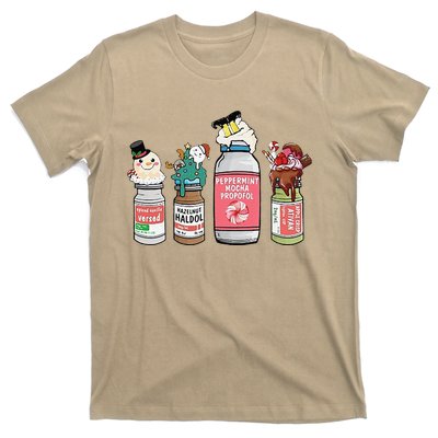 Peppermint Mocha Propofol  Cute Christmas Nurse T-Shirt