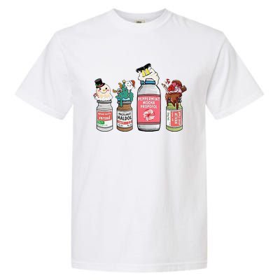 Peppermint Mocha Propofol  Cute Christmas Nurse Garment-Dyed Heavyweight T-Shirt