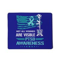 Patriotic Military PTSD Awareness American Flag Mousepad