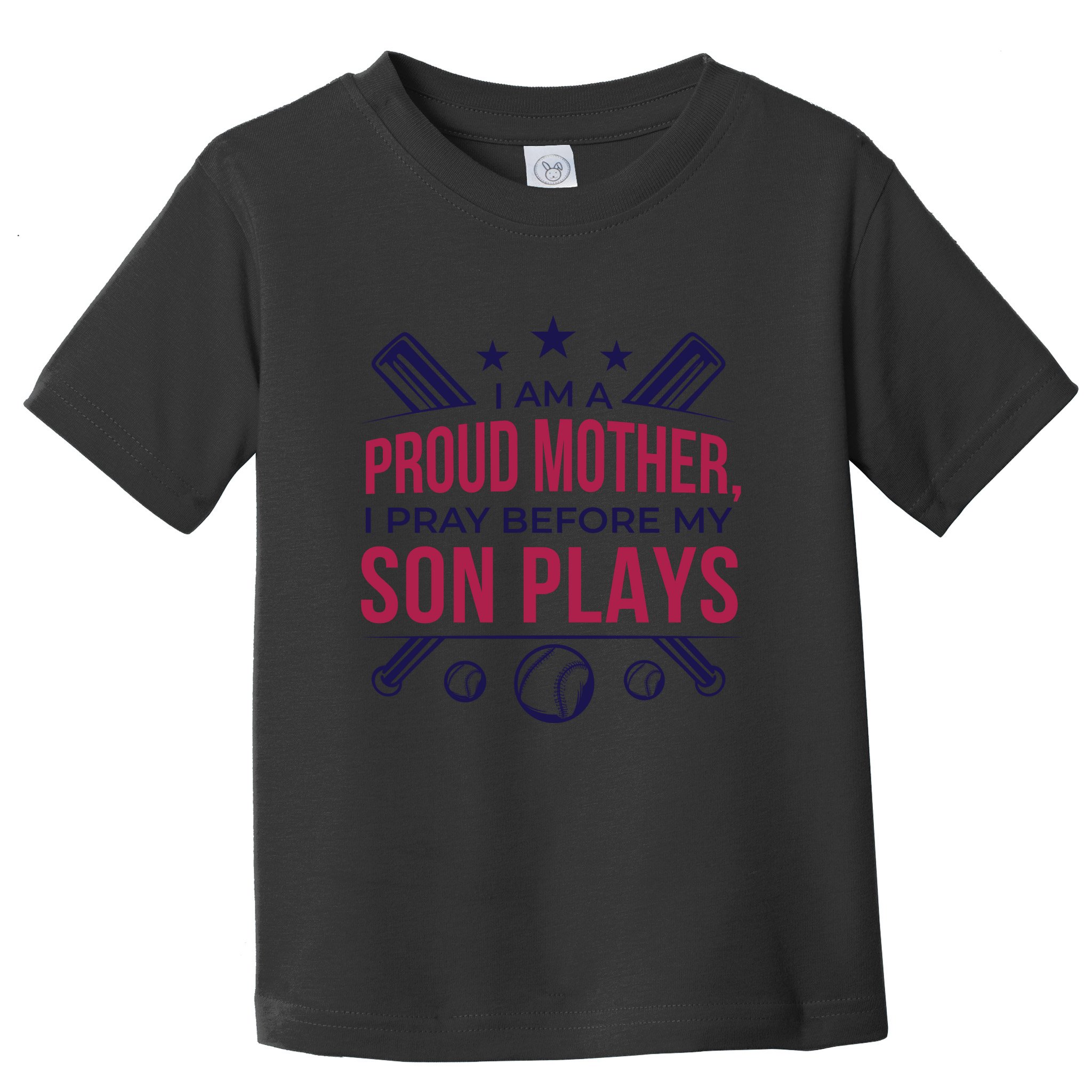 Proud Mother Pray Before Son Plays Baseball Toddler T-Shirt