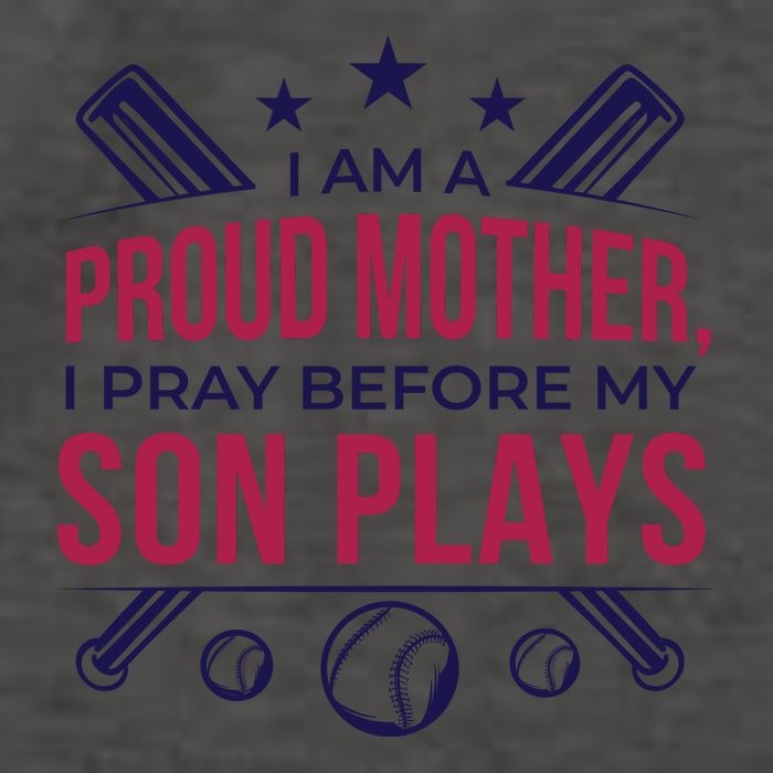 Proud Mother Pray Before Son Plays Baseball Vector Backpack