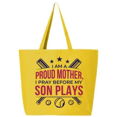 Proud Mother Pray Before Son Plays Baseball 25L Jumbo Tote