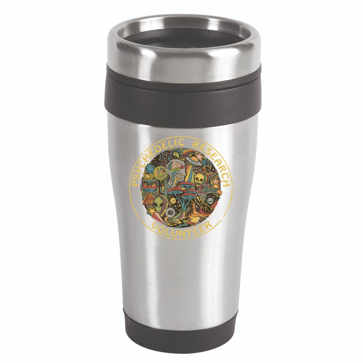 Psychedelic Mushroom Psychedelic Research Volunteer 16oz Travel Tumbler