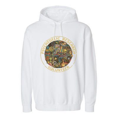 Psychedelic Mushroom Psychedelic Research Volunteer Garment-Dyed Fleece Hoodie