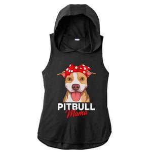 Pittie Mama Pitbull Dog Mom Funny Mothers Day Gifts Ladies PosiCharge Tri-Blend Wicking Draft Hoodie Tank