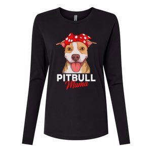 Pittie Mama Pitbull Dog Mom Funny Mothers Day Gifts Womens Cotton Relaxed Long Sleeve T-Shirt