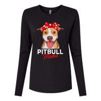 Pittie Mama Pitbull Dog Mom Funny Mothers Day Gifts Womens Cotton Relaxed Long Sleeve T-Shirt