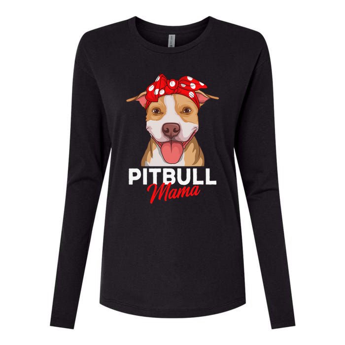 Pittie Mama Pitbull Dog Mom Funny Mothers Day Gifts Womens Cotton Relaxed Long Sleeve T-Shirt