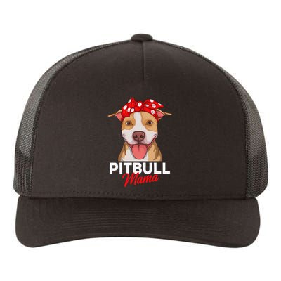 Pittie Mama Pitbull Dog Mom Funny Mothers Day Gifts Yupoong Adult 5-Panel Trucker Hat