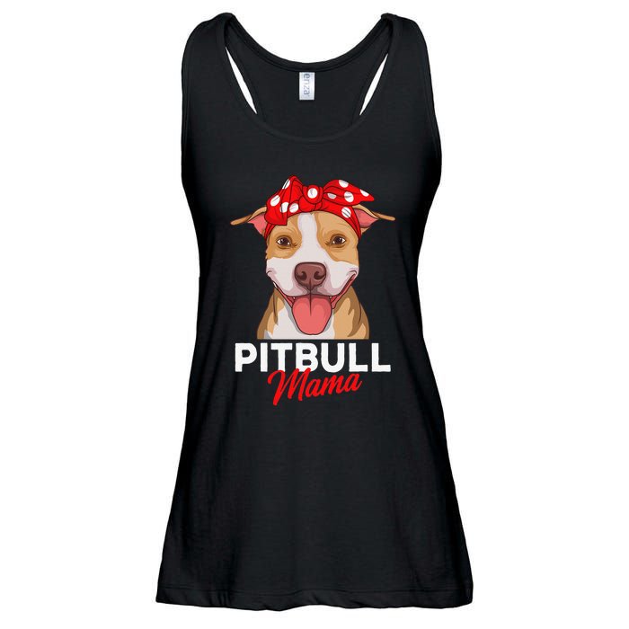 Pittie Mama Pitbull Dog Mom Funny Mothers Day Gifts Ladies Essential Flowy Tank