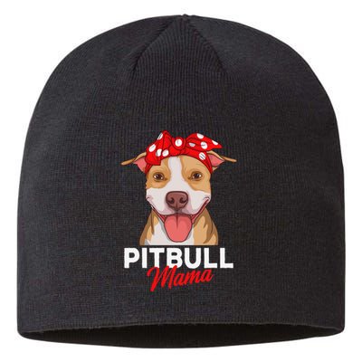 Pittie Mama Pitbull Dog Mom Funny Mothers Day Gifts Sustainable Beanie