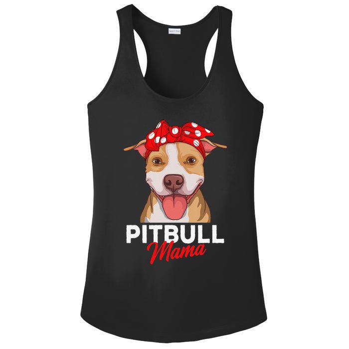 Pittie Mama Pitbull Dog Mom Funny Mothers Day Gifts Ladies PosiCharge Competitor Racerback Tank