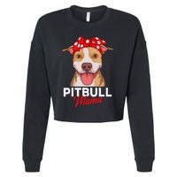 Pittie Mama Pitbull Dog Mom Funny Mothers Day Gifts Cropped Pullover Crew