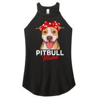 Pittie Mama Pitbull Dog Mom Funny Mothers Day Gifts Women's Perfect Tri Rocker Tank