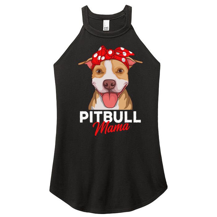 Pittie Mama Pitbull Dog Mom Funny Mothers Day Gifts Women's Perfect Tri Rocker Tank