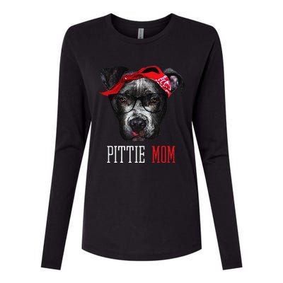 Pittie Mom Pitbull Dog Lovers Mothers Day Gift Womens Cotton Relaxed Long Sleeve T-Shirt