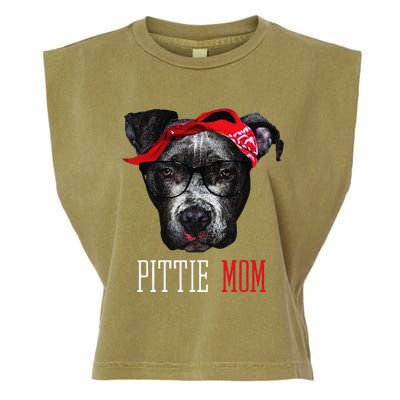 Pittie Mom Pitbull Dog Lovers Mothers Day Gift Garment-Dyed Women's Muscle Tee