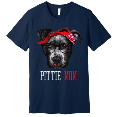 Pittie Mom Pitbull Dog Lovers Mothers Day Gift Premium T-Shirt