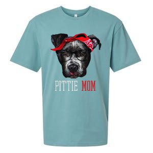 Pittie Mom Pitbull Dog Lovers Mothers Day Gift Sueded Cloud Jersey T-Shirt