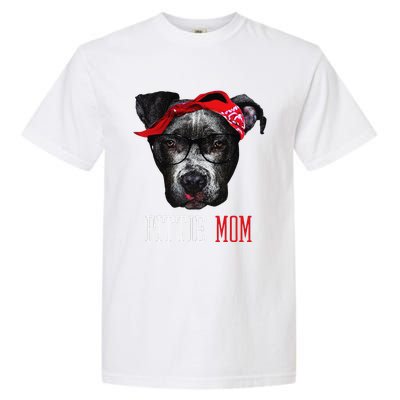 Pittie Mom Pitbull Dog Lovers Mothers Day Gift Garment-Dyed Heavyweight T-Shirt