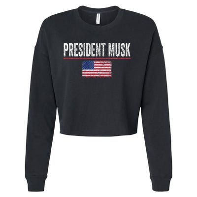 President Musk Cropped Pullover Crew