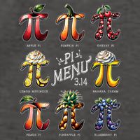 Pi Menu Pi Day 3.14 Funny Fruit Pie Menu Teachers Math Lover Vector Backpack