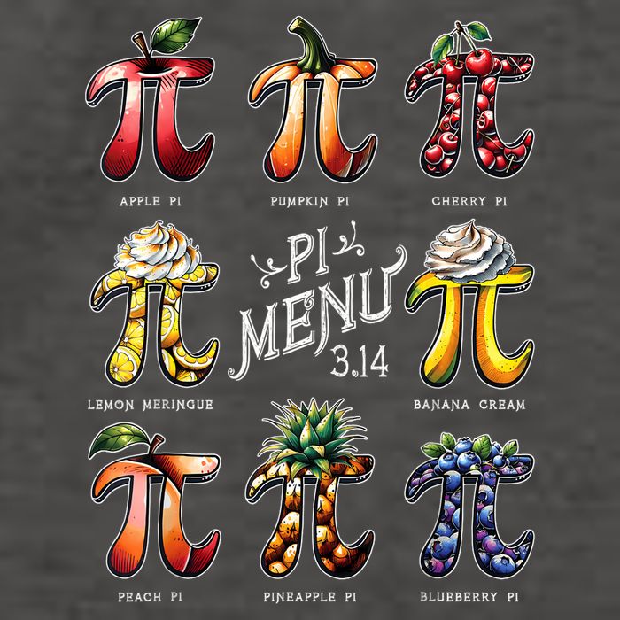 Pi Menu Pi Day 3.14 Funny Fruit Pie Menu Teachers Math Lover Vector Backpack