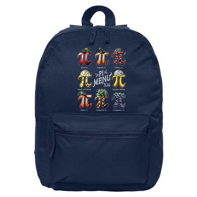 Pi Menu Pi Day 3.14 Funny Fruit Pie Menu Teachers Math Lover 16 in Basic Backpack