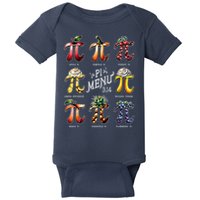 Pi Menu Pi Day 3.14 Funny Fruit Pie Menu Teachers Math Lover Baby Bodysuit