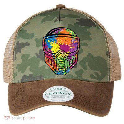 Paintball Mask Paint Shooting Paintballer Air Gun Legacy Tie Dye Trucker Hat