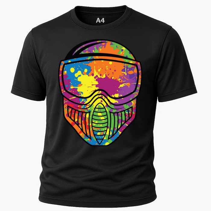 Paintball Mask Paint Shooting Paintballer Air Gun Cooling Performance Crew T-Shirt