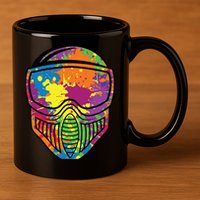 Paintball Mask Paint Shooting Paintballer Air Gun 11oz C Handle Ceramic Mug