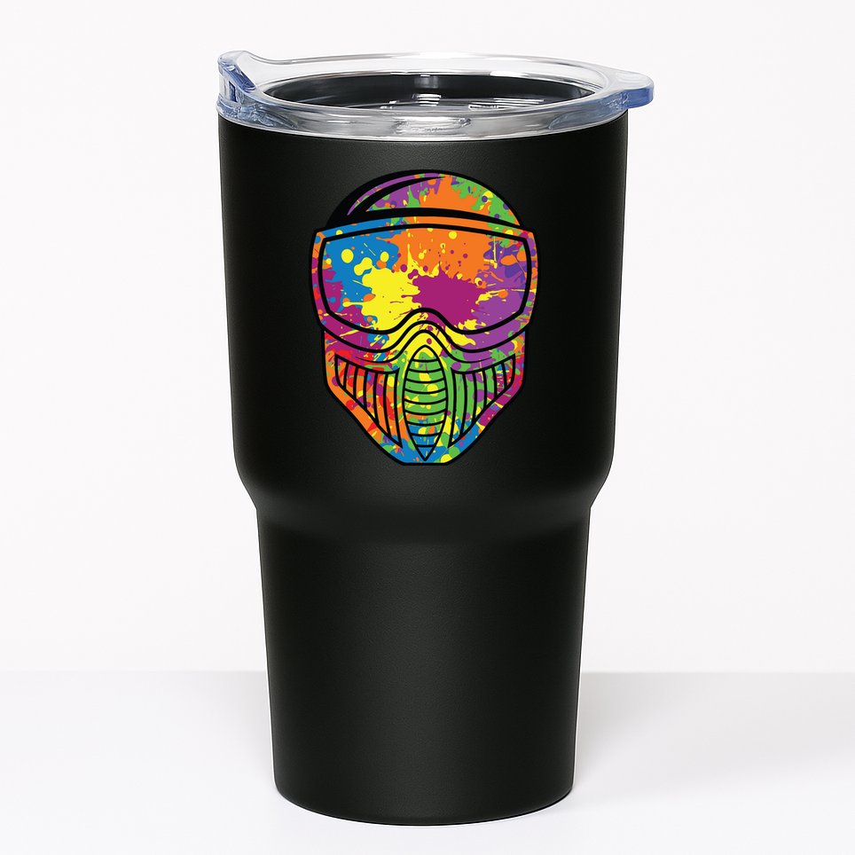 Paintball Mask Paint Shooting Paintballer Air Gun Tumbler