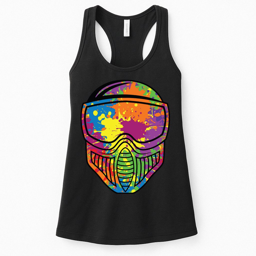 Paintball Mask Paint Shooting Paintballer Air Gun Womens Tank Top