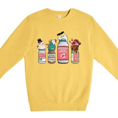 Peppermint Mocha Propofol  Cute Christmas Nurse Premium Crewneck Sweatshirt