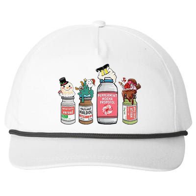 Peppermint Mocha Propofol  Cute Christmas Nurse Snapback Five-Panel Rope Hat