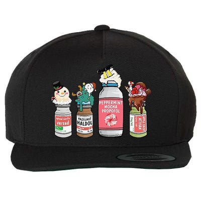 Peppermint Mocha Propofol  Cute Christmas Nurse Wool Snapback Cap