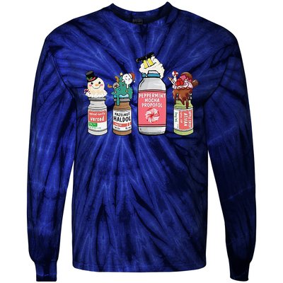 Peppermint Mocha Propofol  Cute Christmas Nurse Tie-Dye Long Sleeve Shirt