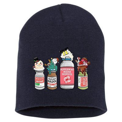 Peppermint Mocha Propofol  Cute Christmas Nurse Short Acrylic Beanie