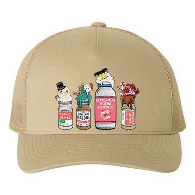 Peppermint Mocha Propofol  Cute Christmas Nurse Yupoong Adult 5-Panel Trucker Hat